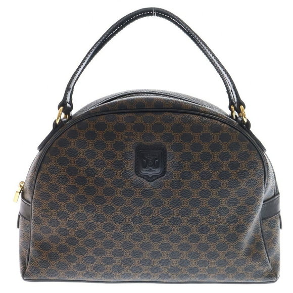 Celine Leather Brown Black Macadam Handbag - Picture 1 of 5